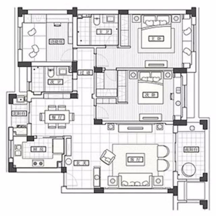 新中式风格装修设计作品